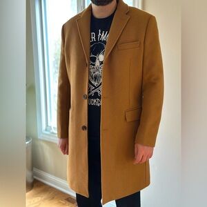 J Crew Camel Wool Overcoat 42R